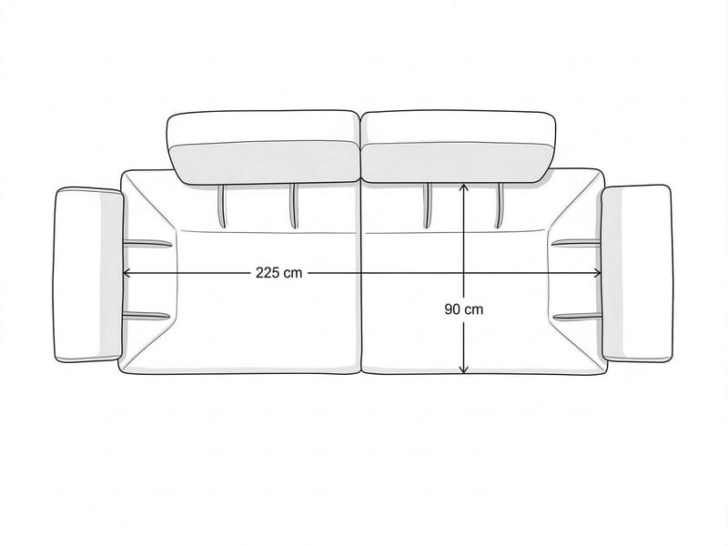 3-seters sofa Atelier Del Sofa Bonjo Silver (246 x 81 x 97 cm) Navy Blue - Marineblå - Møbler - Sofaer - Sofa 3 seter