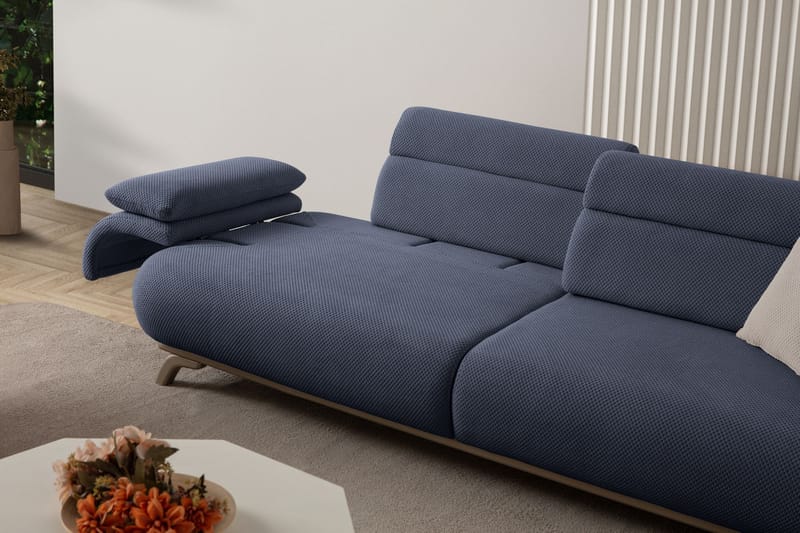 3-seters sofa Atelier Del Sofa Bonjo Silver (246 x 81 x 97 cm) Navy Blue - Marineblå - Møbler - Sofaer - Sofa 3 seter