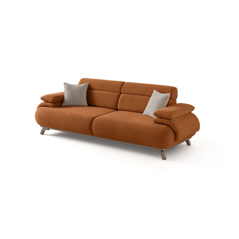 3-seters sofa Atelier Del Sofa Bonjo Silver (246 x 81 x 97 cm) Tile Red, Teglsteinrød