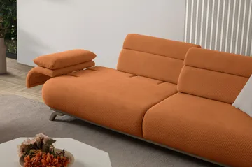 3-seters sofa Atelier Del Sofa Bonjo Silver (246 x 81 x 97 cm) Tile Red - Teglsteinrød - Møbler - Sofaer - Sofa 3 seter
