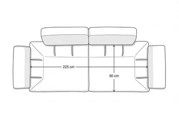 3-seters sofa Atelier Del Sofa Bonjo Silver (246 x 81 x 97 cm) Tile Red - Teglsteinrød - Møbler - Sofaer - Sofa 3 seter