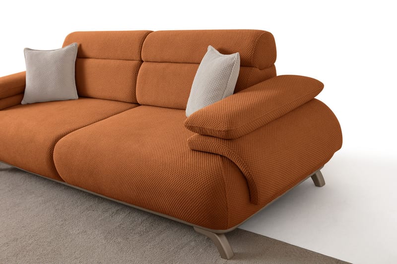 3-seters sofa Atelier Del Sofa Bonjo Silver (246 x 81 x 97 cm) Tile Red - Teglsteinrød - Møbler - Sofaer - Sofa 3 seter