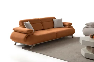 3-seters sofa Atelier Del Sofa Bonjo Silver (246 x 81 x 97 cm) Tile Red - Teglsteinrød - Møbler - Sofaer - Sofa 3 seter