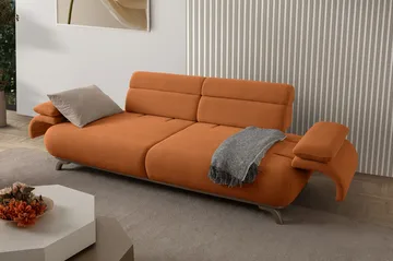 3-seters sofa Atelier Del Sofa Bonjo Silver (246 x 81 x 97 cm) Tile Red - Teglsteinrød - Møbler - Sofaer - Sofa 3 seter
