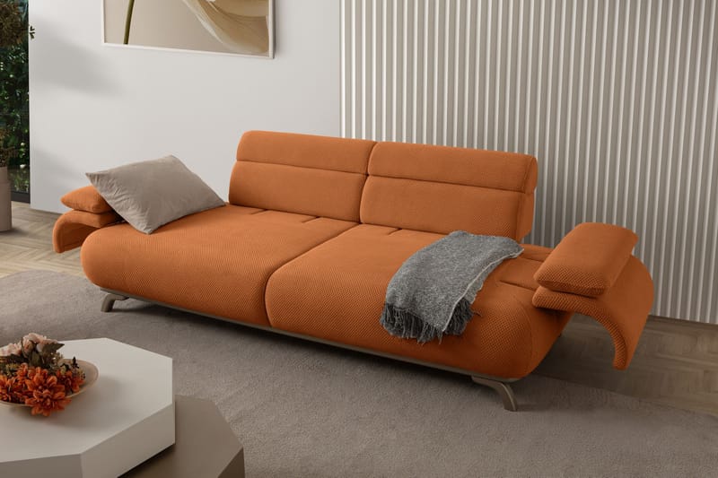 3-seters sofa Atelier Del Sofa Bonjo Silver (246 x 81 x 97 cm) Tile Red - Teglsteinrød - Møbler - Sofaer - Sofa 3 seter