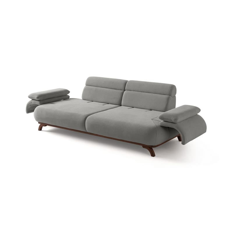 3-seters sofa Atelier Del Sofa Bonjo Walnut (246 x 81 x 97 cm) Grå - Grå - Møbler - Sofaer - Sofa 3 seter