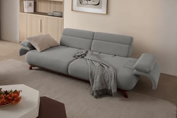 3-seters sofa Atelier Del Sofa Bonjo Walnut (246 x 81 x 97 cm) Grå - Grå - Møbler - Sofaer - Sofa 3 seter