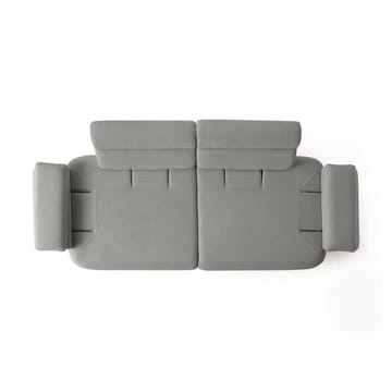 3-seters sofa Atelier Del Sofa Bonjo Walnut (246 x 81 x 97 cm) Grå - Grå - Møbler - Sofaer - Sofa 3 seter