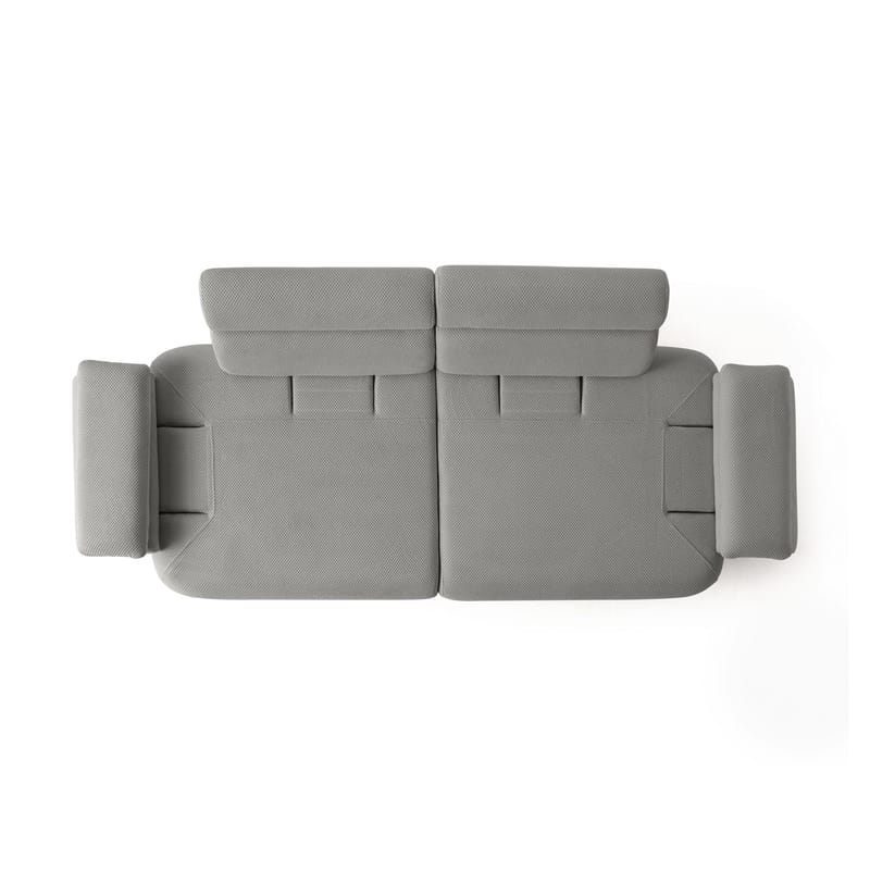 3-seters sofa Atelier Del Sofa Bonjo Walnut (246 x 81 x 97 cm) Grå - Grå - Møbler - Sofaer - Sofa 3 seter