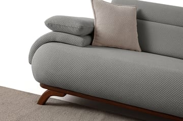 3-seters sofa Atelier Del Sofa Bonjo Walnut (246 x 81 x 97 cm) Grå - Grå - Møbler - Sofaer - Sofa 3 seter