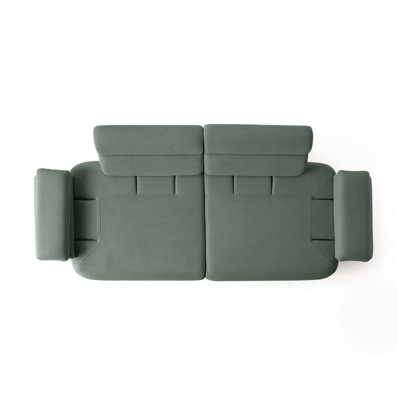 3-seters sofa Atelier Del Sofa Bonjo Walnut (246 x 81 x 97 cm) Grønn - Grønn - Møbler - Sofaer - Sofa 3 seter