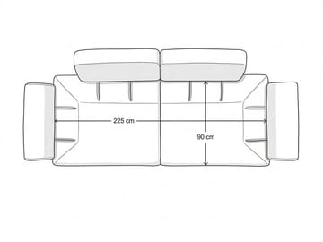 3-seters sofa Atelier Del Sofa Bonjo Walnut (246 x 81 x 97 cm) Grønn - Grønn - Møbler - Sofaer - Sofa 3 seter