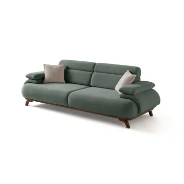 3-seters sofa Atelier Del Sofa Bonjo Walnut (246 x 81 x 97 cm) Grønn - Grønn - Møbler - Sofaer - Sofa 3 seter