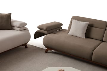 3-seters sofa Atelier Del Sofa Bonjo Walnut (246 x 81 x 97 cm) Jord - Jord - Møbler - Sofaer - Sofa 3 seter