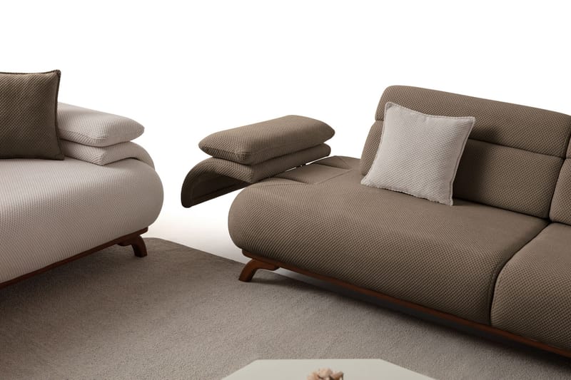3-seters sofa Atelier Del Sofa Bonjo Walnut (246 x 81 x 97 cm) Jord - Jord - Møbler - Sofaer - Sofa 3 seter
