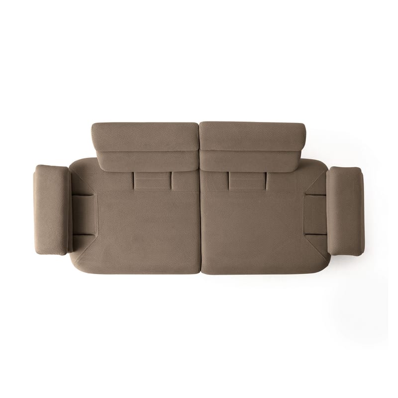 3-seters sofa Atelier Del Sofa Bonjo Walnut (246 x 81 x 97 cm) Jord - Jord - Møbler - Sofaer - Sofa 3 seter