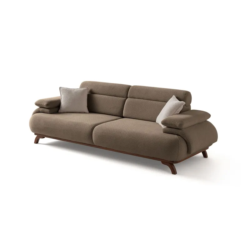 3-seters sofa Atelier Del Sofa Bonjo Walnut (246 x 81 x 97 cm) Jord, Jord