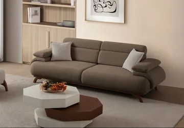 3-seters sofa Atelier Del Sofa Bonjo Walnut (246 x 81 x 97 cm) Jord - Jord - Møbler - Sofaer - Sofa 3 seter
