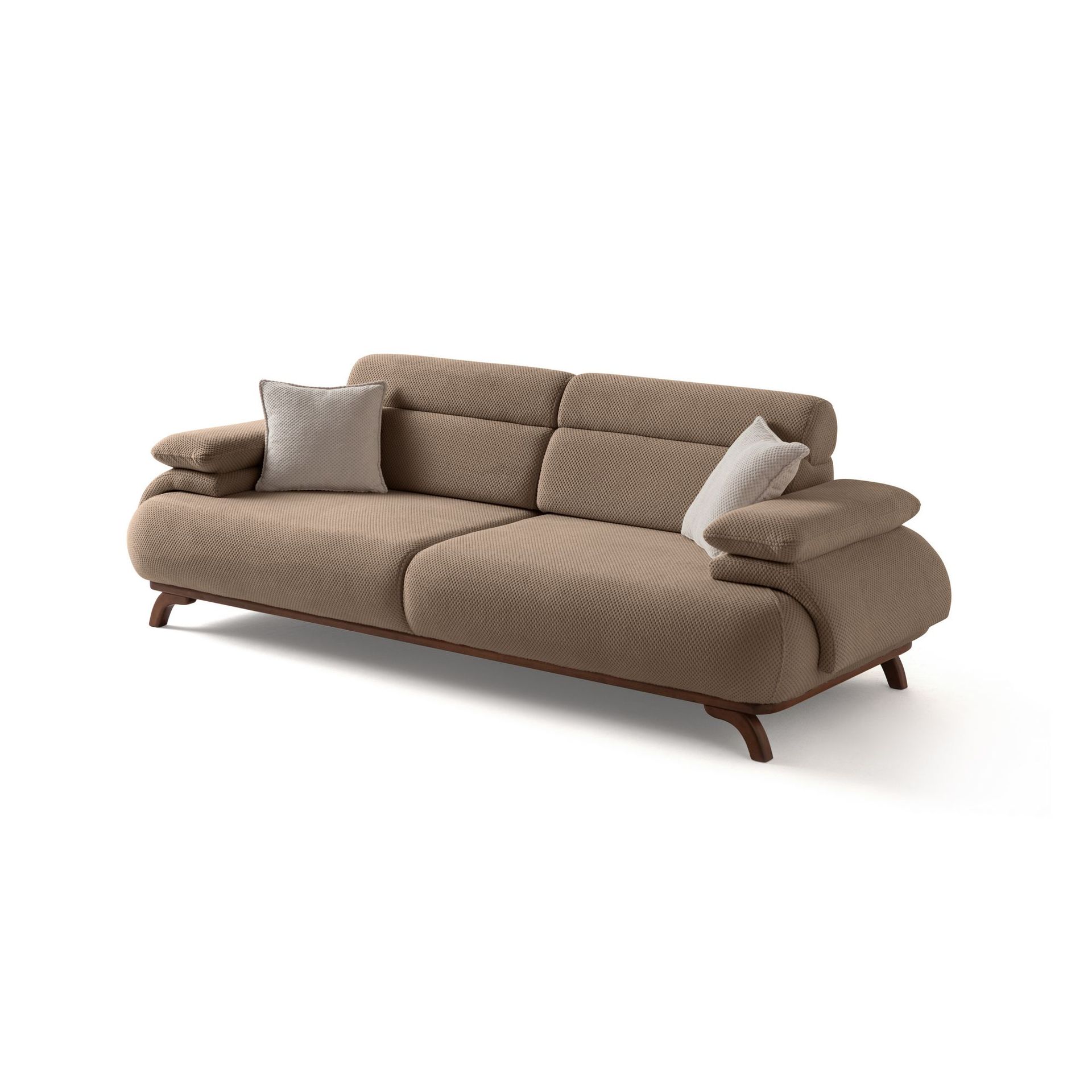 3-seters sofa Atelier Del Sofa Bonjo Walnut (246 x 81 x 97 cm) Latte - Latte