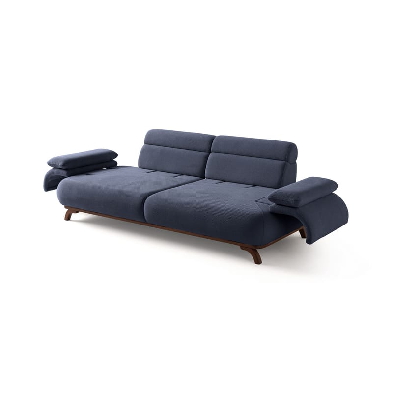 3-seters sofa Atelier Del Sofa Bonjo Walnut (246 x 81 x 97 cm) Navy Blue - Marineblå - Møbler - Sofaer - Sofa 3 seter
