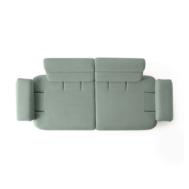 3-seters sofa Atelier Del Sofa Bonjo Walnut (246 x 81 x 97 cm) Sea Green - Sjøgrønn - Møbler - Sofaer - Sofa 3 seter