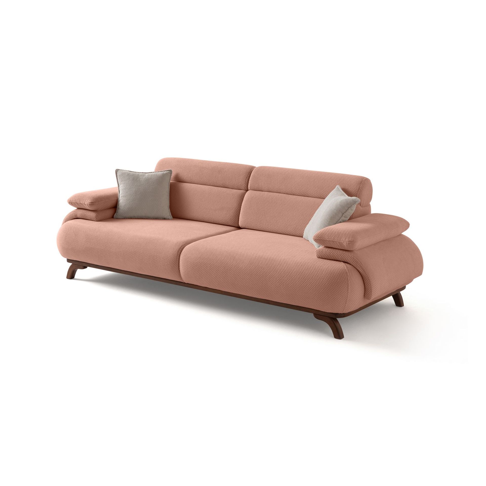 3-seters sofa Atelier Del Sofa Bonjo Walnut (246 x 81 x 97 cm) Pudder - Pudder
