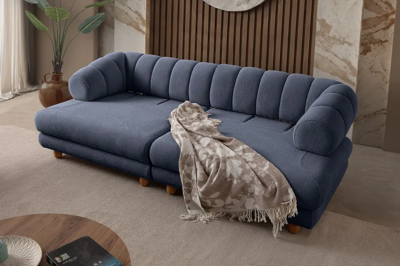 3-seters sofa Atelier Del Sofa Gloria (240 x 80 x 95 cm) Navy Blue - Navy Blue - Møbler - Sofaer - Sofa 3 seter
