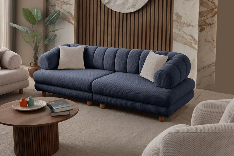 3-seters sofa Atelier Del Sofa Gloria (240 x 80 x 95 cm) Navy Blue - Navy Blue - Møbler - Sofaer - Sofa 3 seter