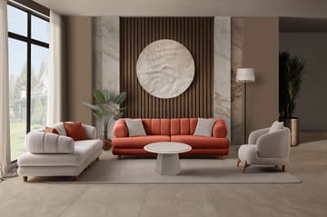 3-seters sofa Atelier Del Sofa Gloria (240 x 80 x 95 cm) Tile Red - Tile Red - Møbler - Sofaer - Sofa 3 seter