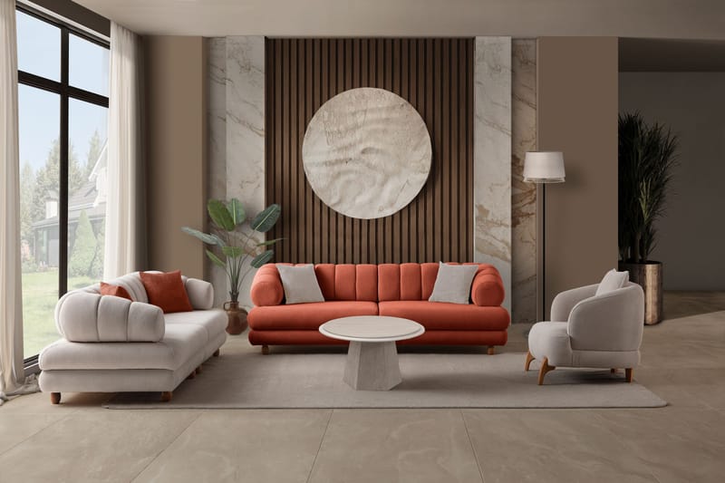 3-seters sofa Atelier Del Sofa Gloria (240 x 80 x 95 cm) Tile Red - Tile Red - Møbler - Sofaer - Sofa 3 seter