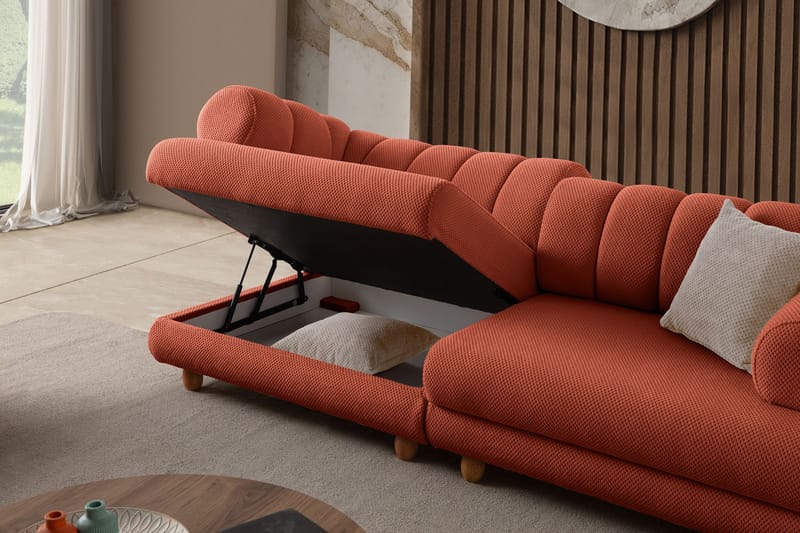 3-seters sofa Atelier Del Sofa Gloria (240 x 80 x 95 cm) Tile Red - Tile Red - Møbler - Sofaer - Sofa 3 seter