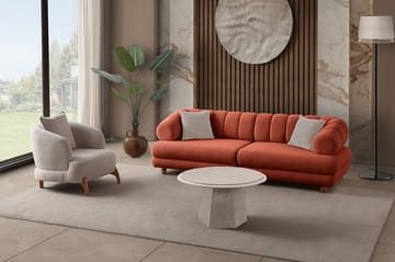 3-seters sofa Atelier Del Sofa Gloria (240 x 80 x 95 cm) Tile Red - Tile Red - Møbler - Sofaer - Sofa 3 seter