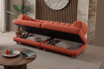 3-seters sofa Atelier Del Sofa Gloria (240 x 80 x 95 cm) Tile Red - Tile Red - Møbler - Sofaer - Sofa 3 seter