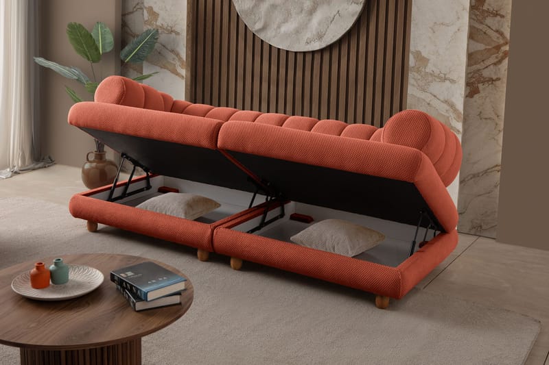3-seters sofa Atelier Del Sofa Gloria (240 x 80 x 95 cm) Tile Red - Tile Red - Møbler - Sofaer - Sofa 3 seter