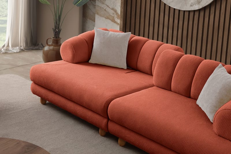 3-seters sofa Atelier Del Sofa Gloria (240 x 80 x 95 cm) Tile Red - Tile Red - Møbler - Sofaer - Sofa 3 seter