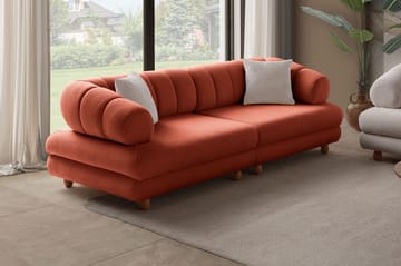 3-seters sofa Atelier Del Sofa Gloria (240 x 80 x 95 cm) Tile Red - Tile Red - Møbler - Sofaer - Sofa 3 seter