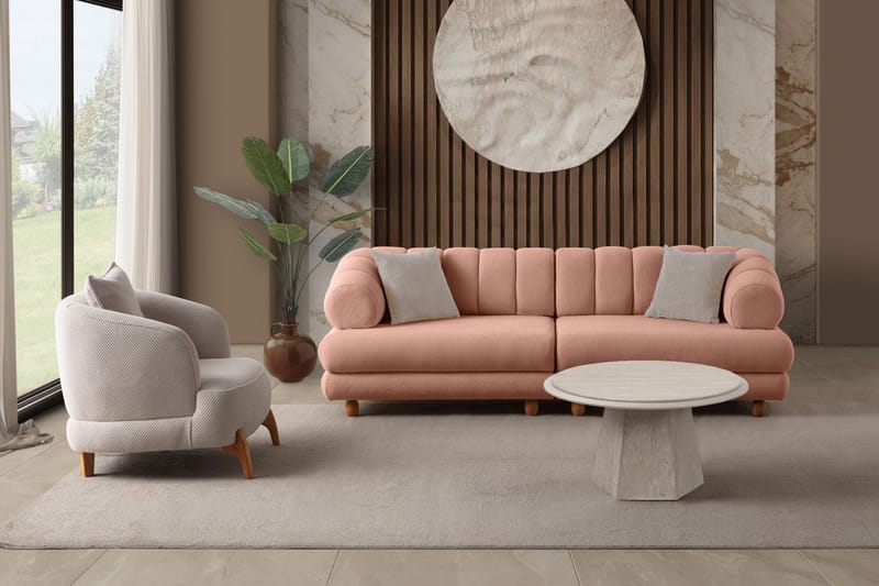 3-seters sofa Atelier Del Sofa Gloria (240 x 80 x 95 cm) Pudder - Pudder - Møbler - Sofaer - Sofa 3 seter