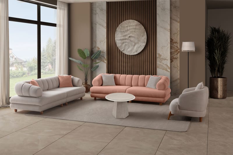 3-seters sofa Atelier Del Sofa Gloria (240 x 80 x 95 cm) Pudder - Pudder - Møbler - Sofaer - Sofa 3 seter