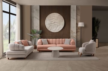 3-seters sofa Atelier Del Sofa Gloria (240 x 80 x 95 cm) Pudder - Pudder - Møbler - Sofaer - Sofa 3 seter