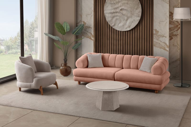 3-seters sofa Atelier Del Sofa Gloria (240 x 80 x 95 cm) Pudder - Pudder - Møbler - Sofaer - Sofa 3 seter