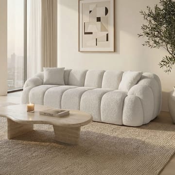 3-seters sofa Atelier Del Sofa Octavio (233 x 70 x 80 cm) Hvit - Møbler - Sofaer - Sofa 3 seter