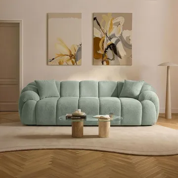3-seters sofa Atelier Del Sofa Octavio (233 x 70 x 80 cm) Turkis - Møbler - Sofaer - Sofa 3 seter