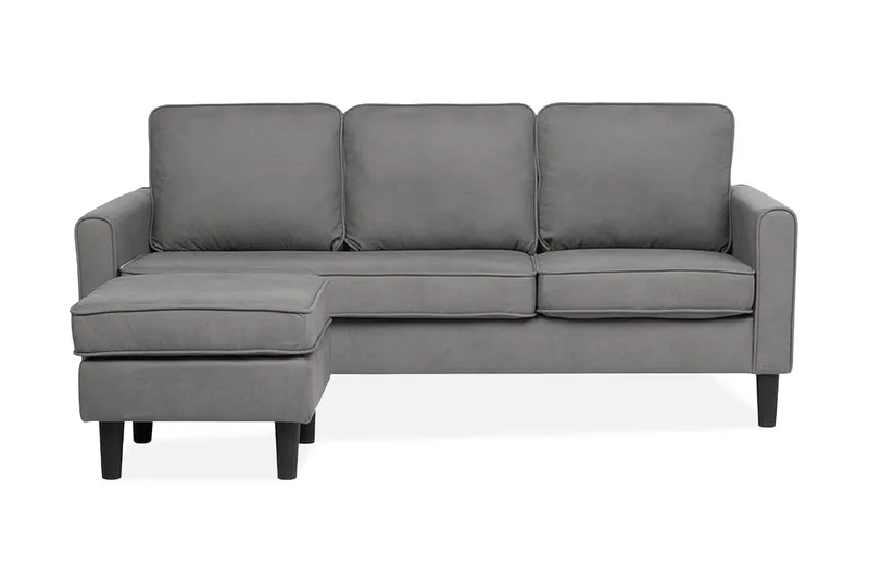 Avesta Sofa 2-4 Sete Med Fotskammel - Grå - Møbler - Sofaer - Sofa med sjeselong - 3 seters sofa med divan