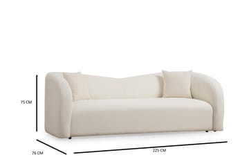 Azoula Sofa 3-seter - Beige - Møbler - Sofaer - Sofa 3 seter
