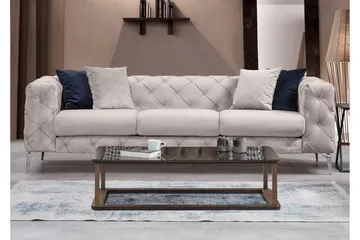 Beachport Sofa 3-seters - Beige - Møbler - Sofaer - Sofa 3 seter