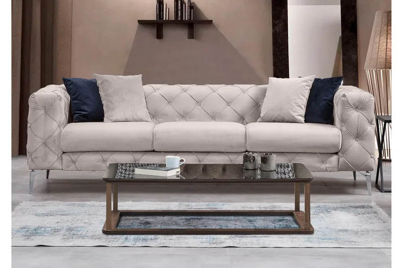 Beachport Sofa 3-seters - Beige - Møbler - Sofaer - Sofa 3 seter