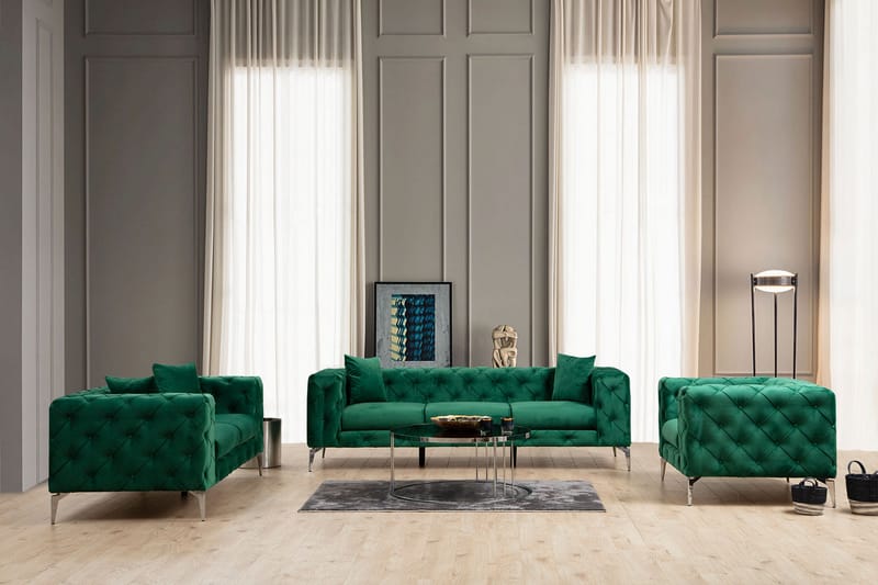 Beachport Sofa 3-seters - Grønn - Møbler - Sofaer - Sofa 3 seter