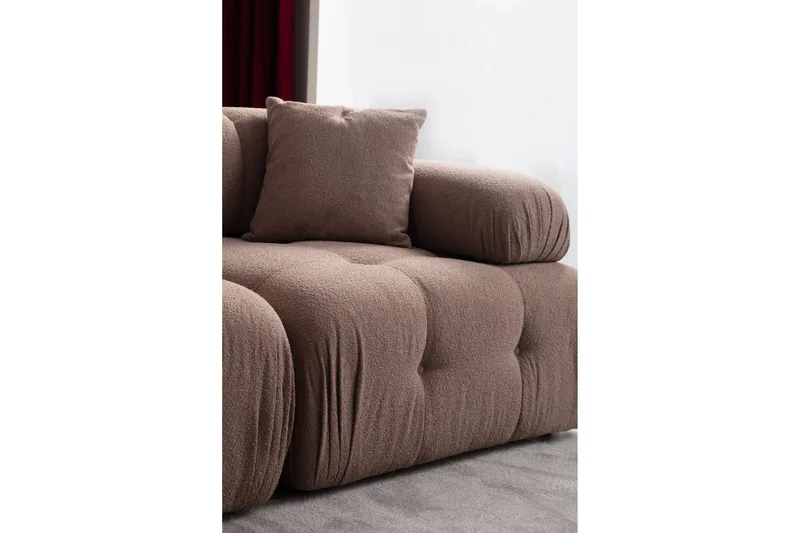 Belgin Boblende Sofa 3-seter - Cappuccino - Møbler - Sofaer - Modulsofaer - Komplett modulsofa