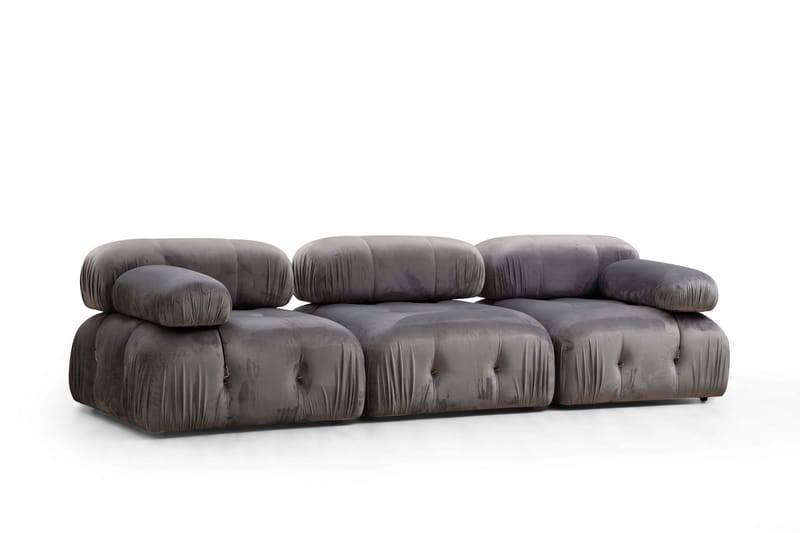 Belgin Boblende Sofa 3-seter - Grå - Møbler - Sofaer - Sofa 3 seter