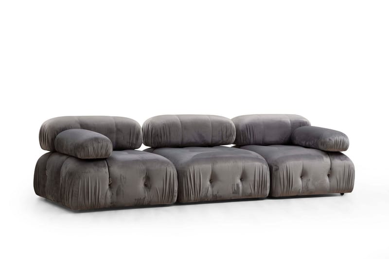 Belgin Boblende Sofa 3-seter - Grå - Møbler - Sofaer - Modulsofaer - Komplett modulsofa